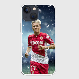 Чехол для iPhone 13 mini с принтом Александр Головин в Екатеринбурге,  |  | champions | football | golovin | monaco | soccer | uefa | александр головин | головин | лига чемпионов | монако | форма | формы | футбол