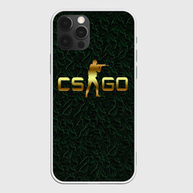 Чехол для iPhone 12 Pro с принтом cs go gold  в Екатеринбурге, силикон | область печати: задняя сторона чехла, без боковых панелей | Тематика изображения на принте: cs | cs go | cs go gold | gold | голд | золото | кс | кс го | кс го голд | листва | майки с листвой