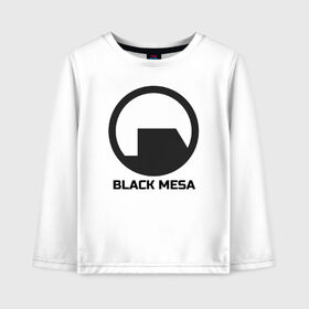 Детский лонгслив хлопок с принтом Black Mesa в Екатеринбурге, 100% хлопок | круглый вырез горловины, полуприлегающий силуэт, длина до линии бедер | alyx | black mesa | half life | half life 2 | халф лайф