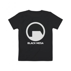 Детская футболка хлопок с принтом Black Mesa в Екатеринбурге, 100% хлопок | круглый вырез горловины, полуприлегающий силуэт, длина до линии бедер | alyx | black mesa | half life | half life 2 | халф лайф