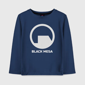 Детский лонгслив хлопок с принтом Black Mesa в Екатеринбурге, 100% хлопок | круглый вырез горловины, полуприлегающий силуэт, длина до линии бедер | alyx | black mesa | half life | half life 2 | халф лайф