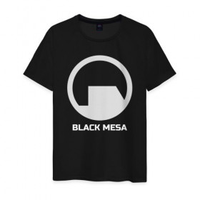 Мужская футболка хлопок с принтом Black Mesa в Екатеринбурге, 100% хлопок | прямой крой, круглый вырез горловины, длина до линии бедер, слегка спущенное плечо. | alyx | black mesa | half life | half life 2 | халф лайф