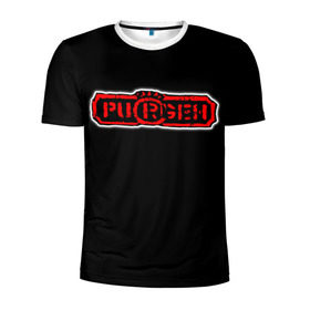 Мужская футболка 3D спортивная с принтом Purgen в Екатеринбурге, 100% полиэстер с улучшенными характеристиками | приталенный силуэт, круглая горловина, широкие плечи, сужается к линии бедра | moscow punks | punks | punks not dead | purgen | московские панки | панки | пурген