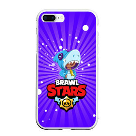 Чехол для iPhone 7Plus/8 Plus матовый с принтом BRAWL STARS LEON SHARK в Екатеринбурге, Силикон | Область печати: задняя сторона чехла, без боковых панелей | 8 bit | 8 бит. | 8bit | 8бит | android | brawl stars | colt | crow | games | leon | penny | poco | shelly | spike | wanted | брав | бравл старс | звезды | игры | мобильные игры | старс