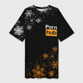 Платье-футболка 3D с принтом PornHub Новогодний (+ на спине) в Екатеринбурге,  |  | brazzers | hub | видео | любовь | хаб | чувства