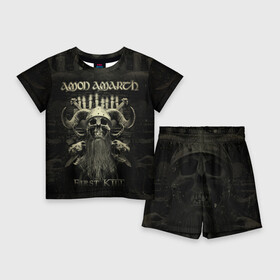 Детский костюм с шортами 3D с принтом Amon Amarth в Екатеринбурге,  |  | amon amarth | metal | викинг метал | группы | дэт метал | метал | музыка | рок
