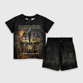 Детский костюм с шортами 3D с принтом Iron Maiden в Екатеринбурге,  |  | Тематика изображения на принте: heavy metal | iron maiden | metal | айрон мейден | группы | метал | музыка | рок | хеви метал