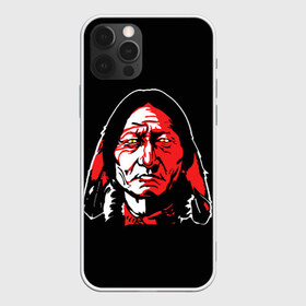 Чехол для iPhone 12 Pro Max с принтом Cherokee в Екатеринбурге, Силикон |  | Тематика изображения на принте: cherokee | indian | indians face | индеец | лицо индейца