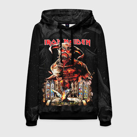 Мужская толстовка 3D с принтом Iron Maiden в Екатеринбурге, 100% полиэстер | двухслойный капюшон со шнурком для регулировки, мягкие манжеты на рукавах и по низу толстовки, спереди карман-кенгуру с мягким внутренним слоем. | Тематика изображения на принте: heavy metal | iron maiden | metal | айрон мейден | группы | метал | музыка | рок | хеви метал