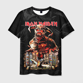 Мужская футболка 3D с принтом Iron Maiden в Екатеринбурге, 100% полиэфир | прямой крой, круглый вырез горловины, длина до линии бедер | Тематика изображения на принте: heavy metal | iron maiden | metal | айрон мейден | группы | метал | музыка | рок | хеви метал