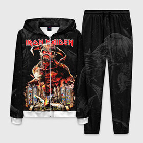 Мужской костюм 3D с принтом Iron Maiden в Екатеринбурге, 100% полиэстер | Манжеты и пояс оформлены тканевой резинкой, двухслойный капюшон со шнурком для регулировки, карманы спереди | Тематика изображения на принте: heavy metal | iron maiden | metal | айрон мейден | группы | метал | музыка | рок | хеви метал