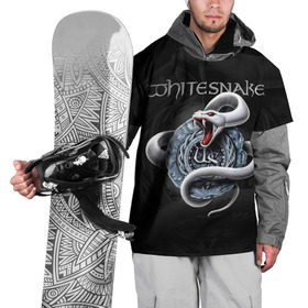 Накидка на куртку 3D с принтом Whitesnake в Екатеринбурге, 100% полиэстер |  | whitesnake | группы | метал | рок | хард рок | хеви метал
