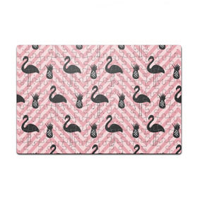 Пазл магнитный 126 элементов с принтом Черный фламинго в Екатеринбурге, полимерный материал с магнитным слоем | 126 деталей, размер изделия —  180*270 мм | Тематика изображения на принте: animal | bird | flamingo | pink | pnik flamingo | животные | птицы | розовый | розовый фламинго | фламинго
