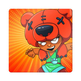 Магнит виниловый Квадрат с принтом BRAWL STARS NITA в Екатеринбурге, полимерный материал с магнитным слоем | размер 9*9 см, закругленные углы | brawl stars | brawl stars nita | brawler | nita | бравл старз | бравлер | нита