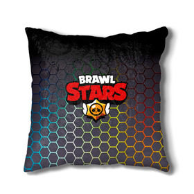 Подушка 3D с принтом Brawl Stars Hexagon в Екатеринбурге, наволочка – 100% полиэстер, наполнитель – холлофайбер (легкий наполнитель, не вызывает аллергию). | состоит из подушки и наволочки. Наволочка на молнии, легко снимается для стирки | Тематика изображения на принте: brawl | brawl st | brawl stars | colt | game | hexagon | logo | mobo | pattern | poco | shelly | stars | бравл | игра | игры | кольт | лого | мобильные игры | патерн | паттерн | поко | соты | старс | шелли
