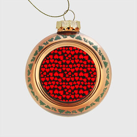 Стеклянный ёлочный шар с принтом 8-Bit Love в Екатеринбурге, Стекло | Диаметр: 80 мм | 8 bit | 8 бит | game | heart | lovely | pattern | любовь | паттерн | романтика | сердечки | сердца | сердце