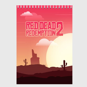 Скетчбук с принтом Red Dead Redemption 2 в Екатеринбурге, 100% бумага
 | 48 листов, плотность листов — 100 г/м2, плотность картонной обложки — 250 г/м2. Листы скреплены сверху удобной пружинной спиралью | john marston | rdr2 | red dead | red dead redemption 2 | redemption 2 | rockstar | вестерн | выкуп | запад | ковбой | красный | мертвый | приключения | шутер