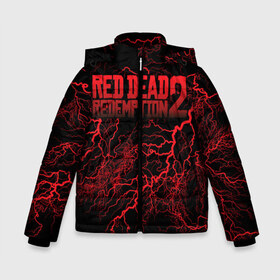 Зимняя куртка для мальчиков 3D с принтом Red Dead Redemption 2 в Екатеринбурге, ткань верха — 100% полиэстер; подклад — 100% полиэстер, утеплитель — 100% полиэстер | длина ниже бедра, удлиненная спинка, воротник стойка и отстегивающийся капюшон. Есть боковые карманы с листочкой на кнопках, утяжки по низу изделия и внутренний карман на молнии. 

Предусмотрены светоотражающий принт на спинке, радужный светоотражающий элемент на пуллере молнии и на резинке для утяжки | john marston | rdr2 | red dead | red dead redemption 2 | redemption 2 | rockstar | вестерн | выкуп | запад | ковбой | красный | мертвый | приключения | шутер