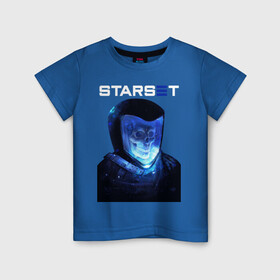 Детская футболка хлопок с принтом Starset в Екатеринбурге, 100% хлопок | круглый вырез горловины, полуприлегающий силуэт, длина до линии бедер | astronaut | logo | rock | skull | space | starset | космонавт | космос | лого | рок | старсет | череп