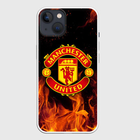 Чехол для iPhone 13 с принтом МАНЧЕСТЕР ЮНАЙТЕД | FCMU | MANCHESTER UNITED в Екатеринбурге,  |  | fc | fcmu | football | football club | manchester united | red devils | sport | красные дьяволы | манчестер юнайтед | спорт | фк | фкмю | футбол | футбольный клуб