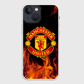 Чехол для iPhone 13 mini с принтом МАНЧЕСТЕР ЮНАЙТЕД | FCMU | MANCHESTER UNITED в Екатеринбурге,  |  | fc | fcmu | football | football club | manchester united | red devils | sport | красные дьяволы | манчестер юнайтед | спорт | фк | фкмю | футбол | футбольный клуб