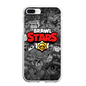 Чехол для iPhone 7Plus/8 Plus матовый с принтом BRAWL STARS в Екатеринбурге, Силикон | Область печати: задняя сторона чехла, без боковых панелей | brawl stars | brawl stars все персонажи | bull | colt | crow | leon | leon shark | shark | stars | акула | берли | ворон | динамайк | кольт | леон | леон акула | нита | спайк | шелли | эль примо