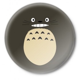 Значок с принтом Totoro в Екатеринбурге,  металл | круглая форма, металлическая застежка в виде булавки | anime | hayao miyazaki | japanese | meme | miyazaki | piano | studio ghibli | tokyo | totoro | гибли | котобус | мой | сосед | сусуватари | тонари | тоторо | хаяо миядзаки