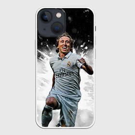 Чехол для iPhone 13 mini с принтом Модрич в Екатеринбурге,  |  | champions | football | luka modrich | madrid | modrich | real | real madrid | soccer | spain | uefa | ла лига | лука | лука модрич | мадрид | модрич | реал | реал мадрид | футбол | хорватия