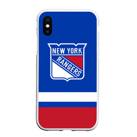 Чехол для iPhone XS Max матовый с принтом Нью-Йорк Рейнджерс НХЛ в Екатеринбурге, Силикон | Область печати: задняя сторона чехла, без боковых панелей | hockey | new york | new york rangers | nhl | rangers | usa | нхл | нью йорк | нью йорк рейнджерс | рейнджерс | спорт | сша | хоккей | шайба