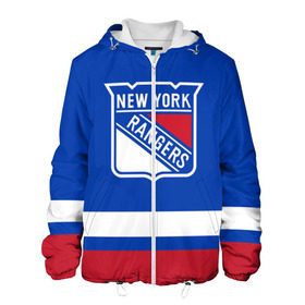 Мужская куртка 3D с принтом Нью-Йорк Рейнджерс НХЛ в Екатеринбурге, ткань верха — 100% полиэстер, подклад — флис | прямой крой, подол и капюшон оформлены резинкой с фиксаторами, два кармана без застежек по бокам, один большой потайной карман на груди. Карман на груди застегивается на липучку | Тематика изображения на принте: hockey | new york | new york rangers | nhl | rangers | usa | нхл | нью йорк | нью йорк рейнджерс | рейнджерс | спорт | сша | хоккей | шайба