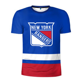 Мужская футболка 3D спортивная с принтом Нью-Йорк Рейнджерс НХЛ в Екатеринбурге, 100% полиэстер с улучшенными характеристиками | приталенный силуэт, круглая горловина, широкие плечи, сужается к линии бедра | Тематика изображения на принте: hockey | new york | new york rangers | nhl | rangers | usa | нхл | нью йорк | нью йорк рейнджерс | рейнджерс | спорт | сша | хоккей | шайба
