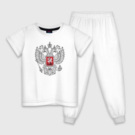 Детская пижама хлопок с принтом Полиция в Екатеринбурге, 100% хлопок |  брюки и футболка прямого кроя, без карманов, на брюках мягкая резинка на поясе и по низу штанин
 | police | мвд | милиция | оперуполномоченный | патруль | правоохранительный орган | россии | рф | силовые структуры