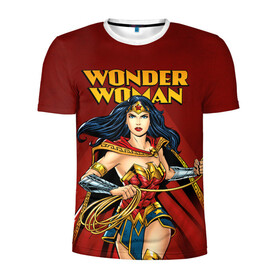 Мужская футболка 3D спортивная с принтом Wonder Woman в Екатеринбурге, 100% полиэстер с улучшенными характеристиками | приталенный силуэт, круглая горловина, широкие плечи, сужается к линии бедра | dc comics | justice league | shtatjl | superhero | wonder woman | лига справедливости | чудо женщина
