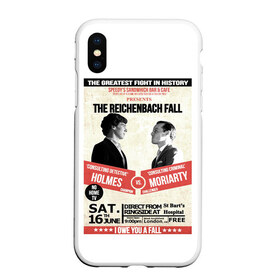 Чехол для iPhone XS Max матовый с принтом The reichenbach fall в Екатеринбурге, Силикон | Область печати: задняя сторона чехла, без боковых панелей | 221b | bbc | benedict cumberbatch | john watson | mark gatiss | martin freeman | sherlock holmes | steven moffat | бейкер | джон ватсон | мориарти | стрит | шерлок