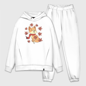 Мужской костюм хлопок OVERSIZE с принтом Милая Лисичка в Екатеринбурге,  |  | autumn | cat | fall | fox | foxy | кот | кошка | лис | лиса | лисица | лисичка | лисы | осень