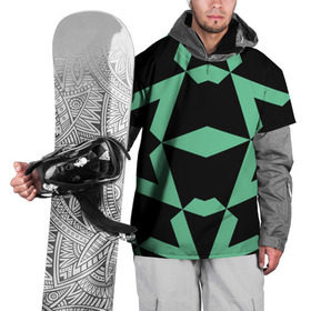 Накидка на куртку 3D с принтом Abstract zigzag pattern в Екатеринбурге, 100% полиэстер |  | abstract | background | illusion | patter | абстракт | геометрия | зеленый | зигзаг | иллюзия | паттерн | простой | ромб | фигуры | фон | черный