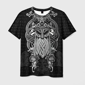 Мужская футболка 3D с принтом Viking в Екатеринбурге, 100% полиэфир | прямой крой, круглый вырез горловины, длина до линии бедер | good | viking | vikings | бог | викинг | викинги | воин | кельтское | один | плетение | русь | скандинавы | славяне | язычник