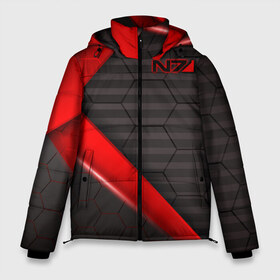 Мужская зимняя куртка 3D с принтом Mass Effect N7 в Екатеринбурге, верх — 100% полиэстер; подкладка — 100% полиэстер; утеплитель — 100% полиэстер | длина ниже бедра, свободный силуэт Оверсайз. Есть воротник-стойка, отстегивающийся капюшон и ветрозащитная планка. 

Боковые карманы с листочкой на кнопках и внутренний карман на молнии. | Тематика изображения на принте: andromeda | bioware | n7 | shepard | shooter | геты | жнецы | инженер | масс эффект | разведчик | солдат | страж | цербер | штурмовик | шутер