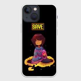 Чехол для iPhone 13 mini с принтом UNDERTALE FRISK в Екатеринбурге,  |  | chara | frisk | sans | undertale | андертале | андертейл | игра | подземная история | подземная сказка | санс | ундертале | фриск | чара