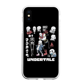 Чехол для iPhone XS Max матовый с принтом UNDERTALE в Екатеринбурге, Силикон | Область печати: задняя сторона чехла, без боковых панелей | chara | frisk | sans | undertale | андертале | андертейл | игра | подземная история | подземная сказка | санс | ундертале | фриск | чара