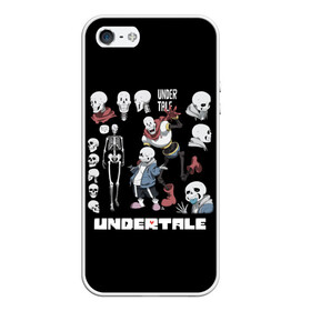 Чехол для iPhone 5/5S матовый с принтом UNDERTALE в Екатеринбурге, Силикон | Область печати: задняя сторона чехла, без боковых панелей | chara | frisk | sans | undertale | андертале | андертейл | игра | подземная история | подземная сказка | санс | ундертале | фриск | чара