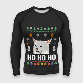 Мужской рашгард 3D с принтом Woman Yelling at Cat в Екатеринбурге,  |  | cat | cats | christmas | mem | meme | memes | new year | xmas | вязаный | женщина | кот | кричит | мем | мемы | на кота | новый год | рождество | свитер