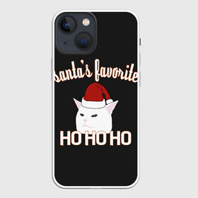 Чехол для iPhone 13 mini с принтом Woman Yelling at Cat в Екатеринбурге,  |  | cat | cats | christmas | mem | meme | memes | new year | santa | xmas | женщина | кот | кричит | мем | мемы | на кота | новый год | рождество | санта