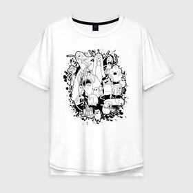 Мужская футболка хлопок Oversize с принтом Adventure Time в Екатеринбурге, 100% хлопок | свободный крой, круглый ворот, “спинка” длиннее передней части | adventure time | dsgnosadchaya | vdosadir | бимо | время приключений | джейк | марселин | пендлтон уорд | пупырка | снежный король | финн