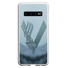 Чехол для Samsung Galaxy S10 с принтом vikings в Екатеринбурге, Силикон | Область печати: задняя сторона чехла, без боковых панелей | nord | north | vikings | викинги | норвегия | север | скандинавия