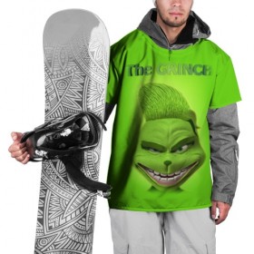Накидка на куртку 3D с принтом Grinch Face в Екатеринбурге, 100% полиэстер |  | christmas | claus | grinch stole | how the | jingle | merry | santa | гринч | гуманоид | диккенс | ктоград | олени | рождество | снежинки | чарльз