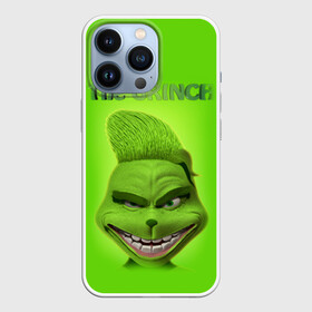 Чехол для iPhone 13 Pro с принтом Grinch Face в Екатеринбурге,  |  | christmas | claus | grinch stole | how the | jingle | merry | santa | гринч | гуманоид | диккенс | ктоград | олени | рождество | снежинки | чарльз