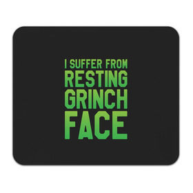 Коврик для мышки прямоугольный с принтом Grinch Face в Екатеринбурге, натуральный каучук | размер 230 х 185 мм; запечатка лицевой стороны | 