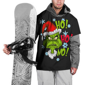 Накидка на куртку 3D с принтом Grinch Face No! No! No! в Екатеринбурге, 100% полиэстер |  | Тематика изображения на принте: christmas | claus | grinch stole | how the | jingle | merry | santa | гринч | гуманоид | диккенс | ктоград | олени | рождество | снежинки | чарльз