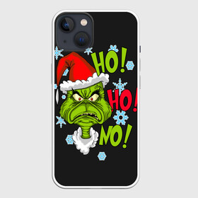 Чехол для iPhone 13 с принтом Grinch Face No No No в Екатеринбурге,  |  | christmas | claus | grinch stole | how the | jingle | merry | santa | гринч | гуманоид | диккенс | ктоград | олени | рождество | снежинки | чарльз